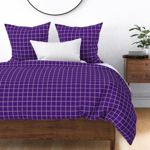 Purple and Gray Checkered Windowpane Plaid