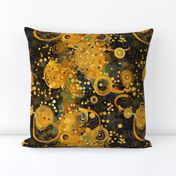 gold nebula inspired by gustav klimt