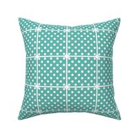 Green polka plaid /  small