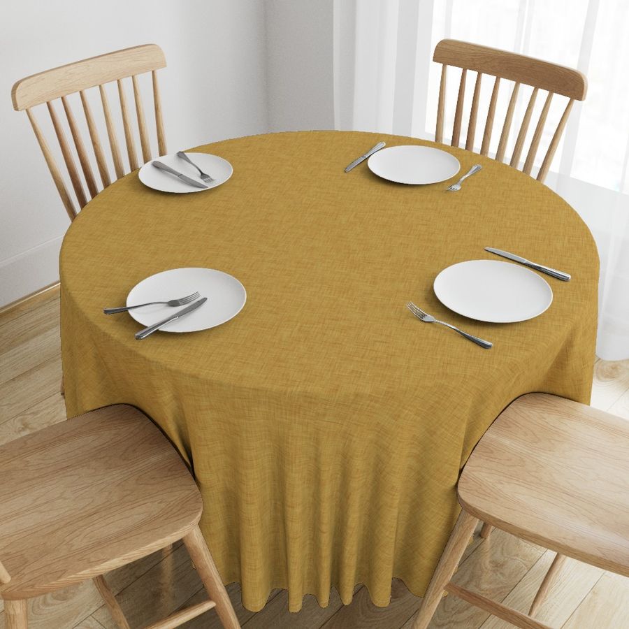 Solid Yellow Mustard Linen Texture Medieval Nautical 