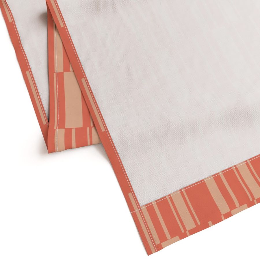 Coral abstract stripe