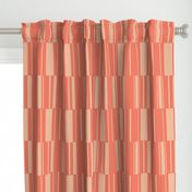 Coral abstract stripe