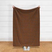 Buffalo check / buffalo plaid orange and black checkers - small 1x1