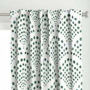 abstract shell dots - emerald green scallop - coastal green wallpaper