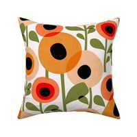 Mid Century Poppy Abstract - orange 