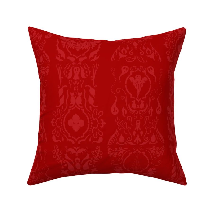 CREEPS AND CREATURES DAMASK RED