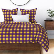 Gingham Plaid Purple and Gold Louisiana Wallpaper