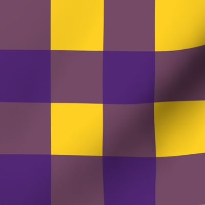 Gingham Plaid Purple and Gold Louisiana Wallpaper