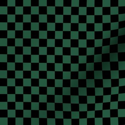 0.5 in Checkerboard in black and Castleton Green