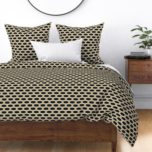  BASKETWEAVE Gold and Black Woven - Medium