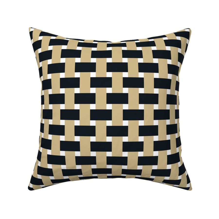  BASKETWEAVE Gold and Black Woven - Medium