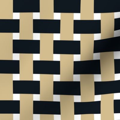  BASKETWEAVE Gold and Black Woven - Medium