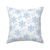 Hand-Painted Star of David- Watercolor Hanukkah or Passover Design - Medium