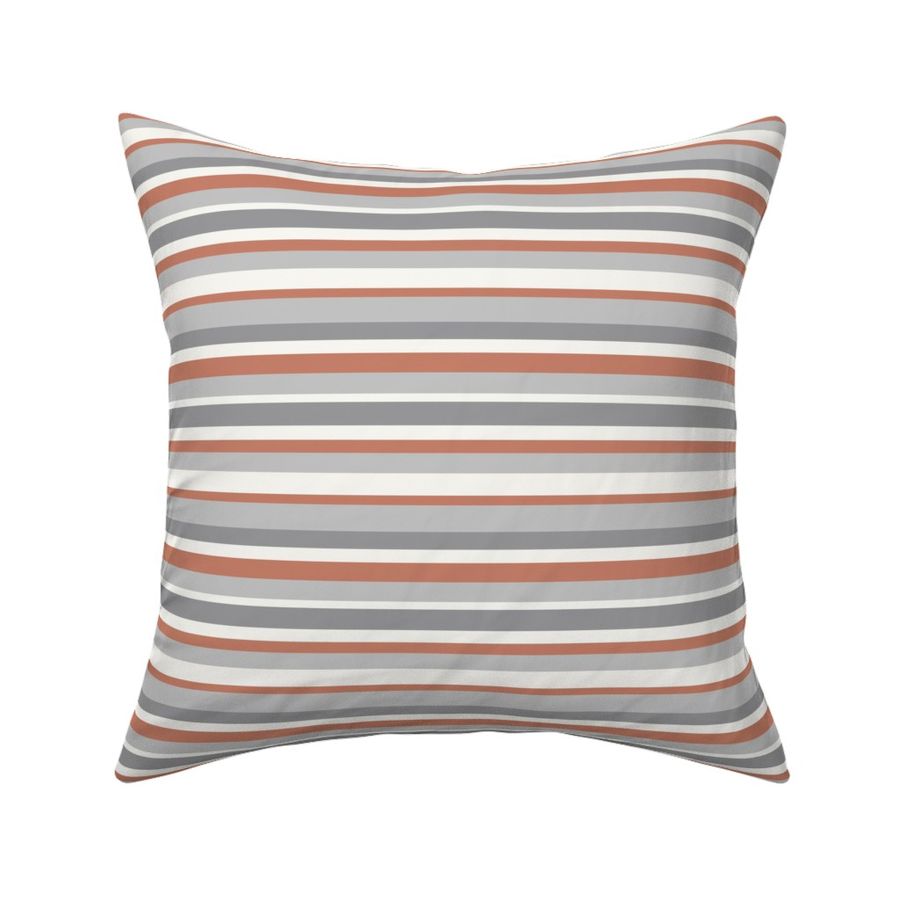 Gray and Rust Stripes, Varying 35