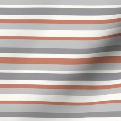 Gray and Rust Stripes, Varying 35