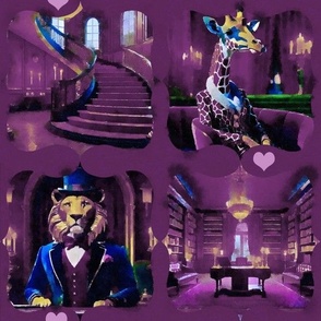 Surreal Velvet Menagerie Purple