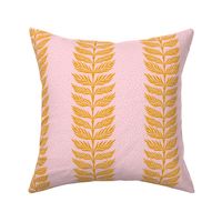 Palm leaf stripe with dots/vibrant orange and blush/medium 