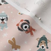 Winter Dogs - Blush, Medium Scale