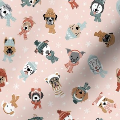 Winter Dogs - Blush, Medium Scale