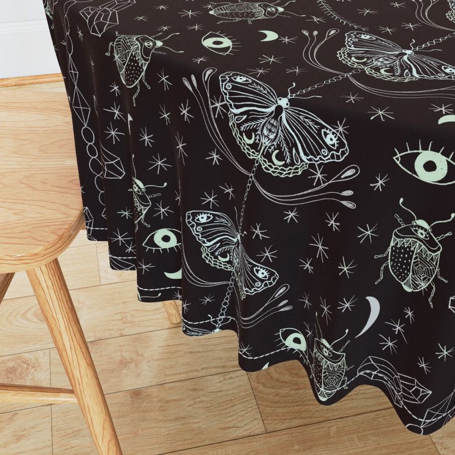 (L) Whimsical Bugs and Moths - black