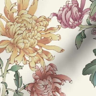 chrysantemum vintage cream