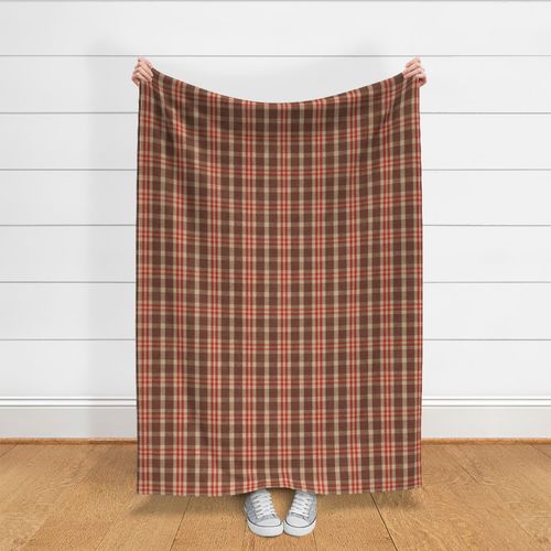 North Country Plaid - jumbo - brown, oatmeal, and red 