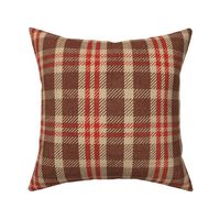 North Country Plaid - jumbo - brown, oatmeal, and red 