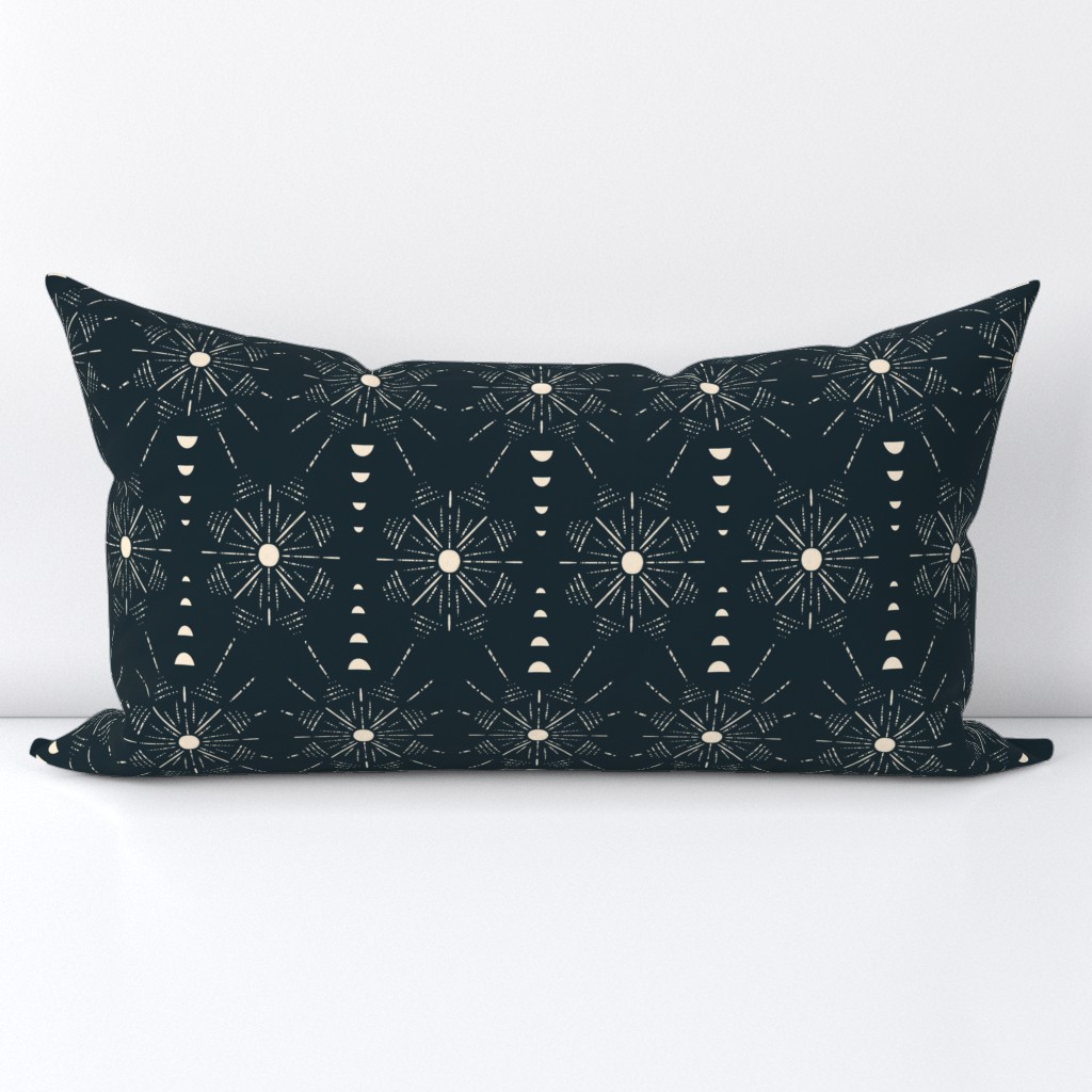 Palm Springs Boho Desert Sunburst - Navy