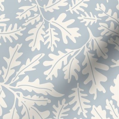 Pantone oak leaves in blue upward M