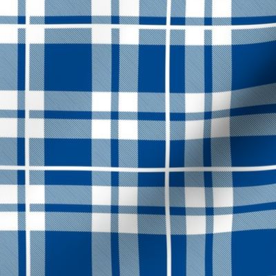 Bigger Scale Team Spirit NHL Hockey Plaid in Toronto Maple Leafs Blue and White