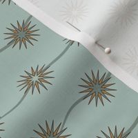 (S) Retro Twinkling Geometric Stars with Tails on Robin's Egg Blue