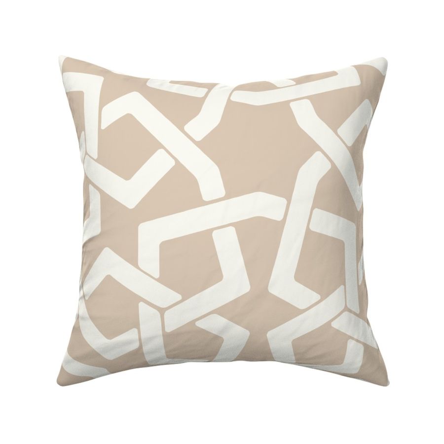 Ikatan Geometric Natural fefdf4 Desert Sand deccb7 Coastal Chic