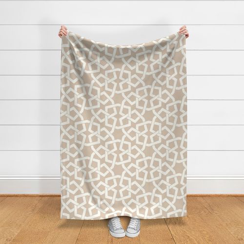 Ikatan Geometric Natural fefdf4 Desert Sand deccb7 Coastal Chic