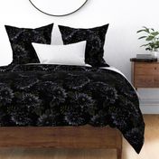 Large Dramatic Glamour Opulent Black Antique Baroque Luxury Dahlia Maximalistic Flowers Romanticism - Gothic And Mystic inspired 