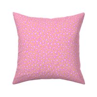 Leopard Spots Print - Small Scale - Hot Pink Spots and Peach Fuzz Background Animal Print soft pastel orange