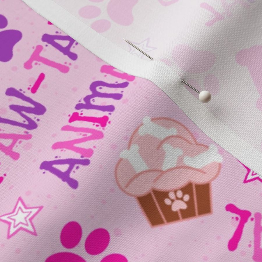 Medium Paw-Tay Animal Dog and Cat Pink Dog Bandana Collar