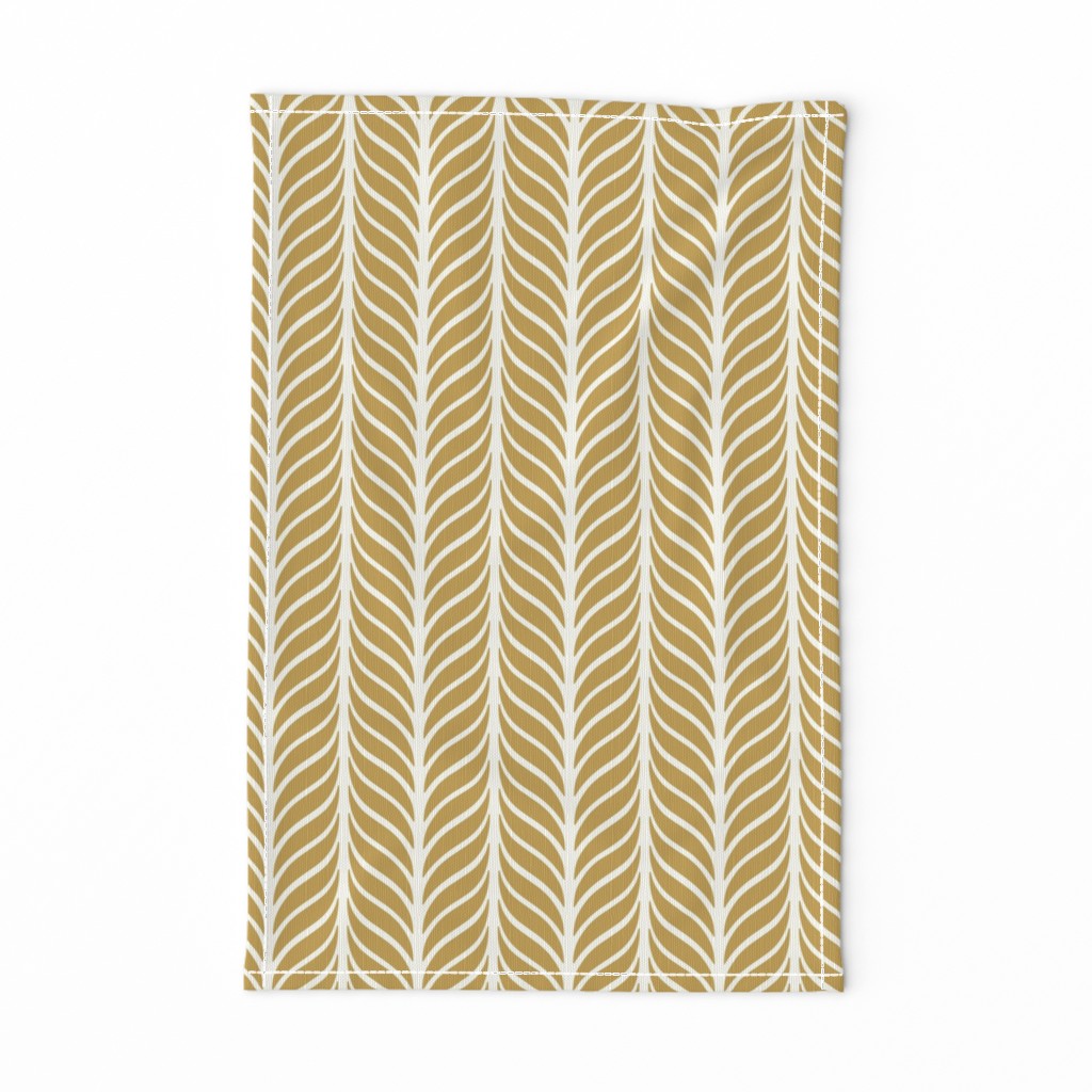 Winged Chevron Natural fefdf4 and Sauterne c5a253 Medium