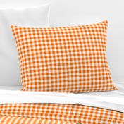 3xSmall Scale - Non-Directional - Plain Gingham - Dark Orange - Light Orange - White