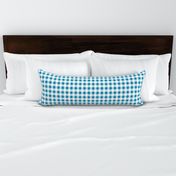 2xSmall Scale - Non-Directional - Plain Gingham - Medium Blue - Light Blue  - White