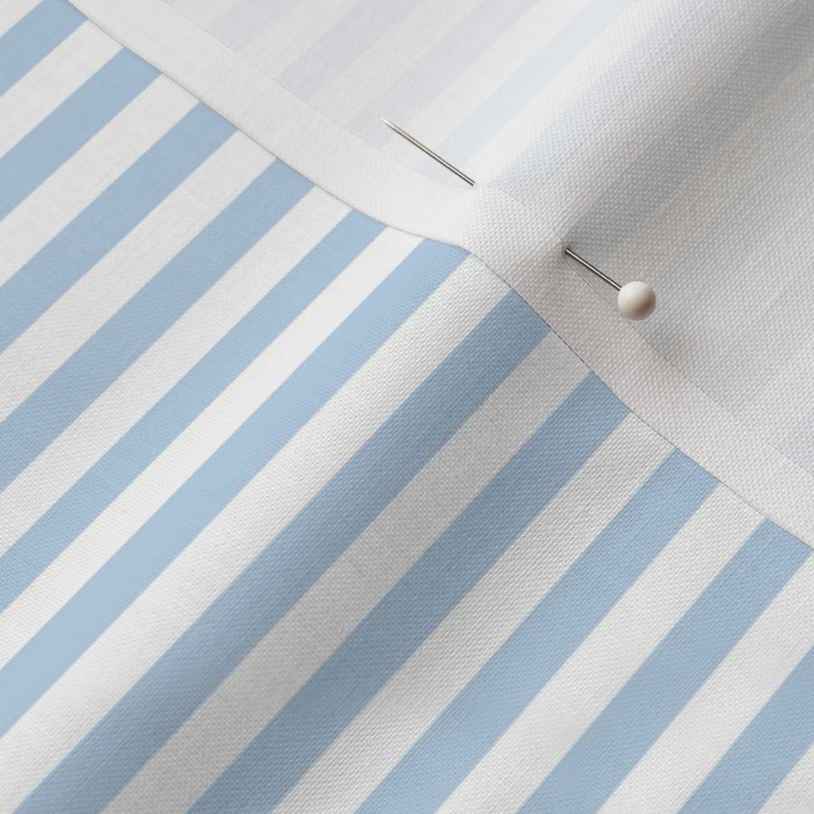 1/4 Inch Stripe Light Blue and White