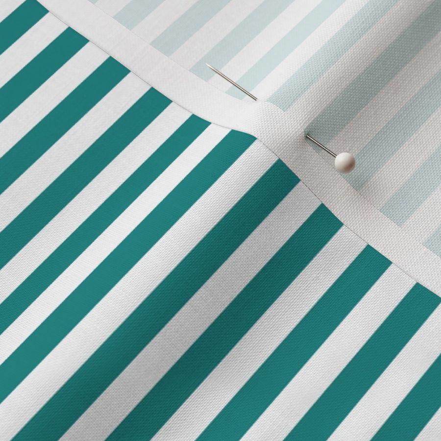 1/4 Inch Stripe Dark Teal and White