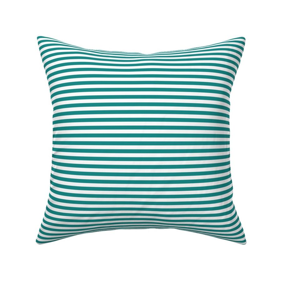 1/4 Inch Stripe Dark Teal and White