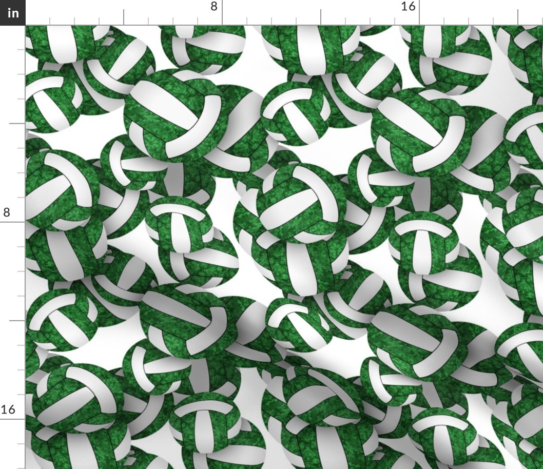 girly green white volleyballs pattern