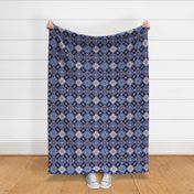 Folk Art Sunflower - Periwinkle Lavender Blue