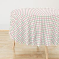 Spring Tulips Gingham Plaid Print