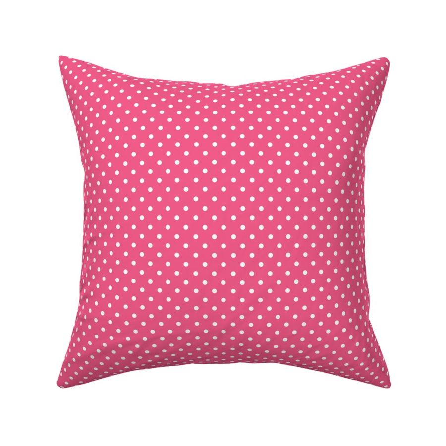 White Polka Dots on a Dark Pink Background (small)