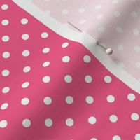 White Polka Dots on a Dark Pink Background (small)