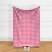 Medium scale / Pastel plaid 5 thin lines on retro pink / Cool light pale baby rose candy and soft gingham checks / simple classic plain vichy caro stripes / 60s 70s modern girly fun summer blender