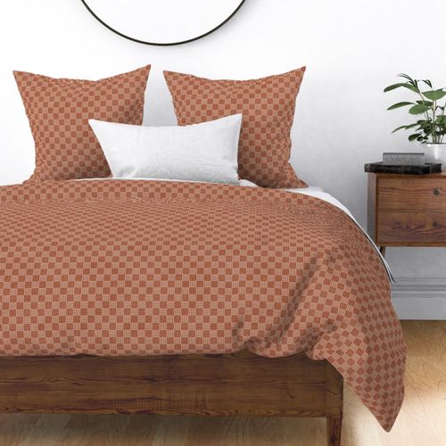 Checker Board rust bone white dots