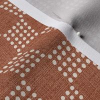 Checker Board rust bone white dots